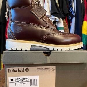 Timberland premium wingtip brogue Sz 11 Men's Dark Brown Leather Boots
